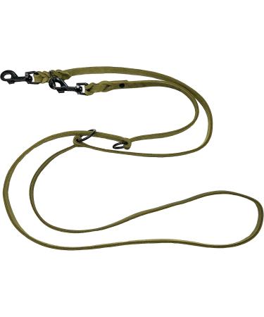 Double Line Dog Liner for Small & Large Dogs - Adjustable 2.40m Olive Green | Durable Hooks & Comfort - Buy Online on GoSupps.com
