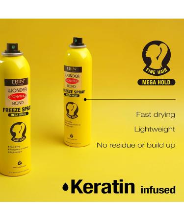 EBIN NEW YORK Wonder Ponytail Bond Freeze Spray Extra Mega Hold - Fine Hair 8oz/ 245ml | Long Lasting Hold 24-Hour Frizz Control Shine Enhancing Fast-Drying Lightweight All Hair Types - Buy Online on GoSupps.com