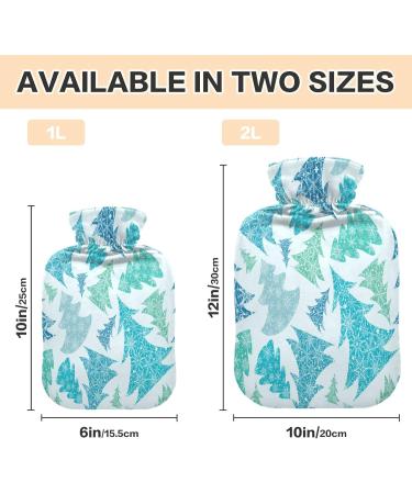 Buy KCLDECI 2L Hot Water Bottle with Snowflakes & Christmas Trees - Perfect for Pain Relief Foot Warmer & Hot/Cold Therapy - Buy Online on GoSupps.com