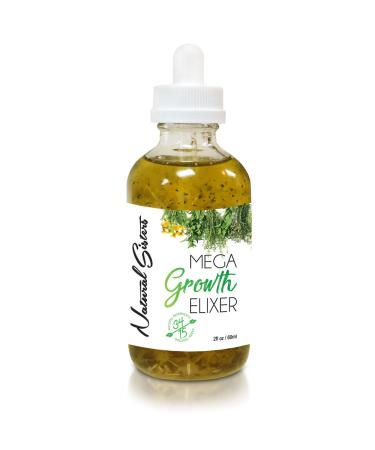Natural Hair Growth Oil Elixir : Handmade Natural Hair Growth Serum With Organic Herb & Essential Oils - Nourishing Scalp Treatment Simulator For Thinning Hair - Made In NYC USA 2 oz