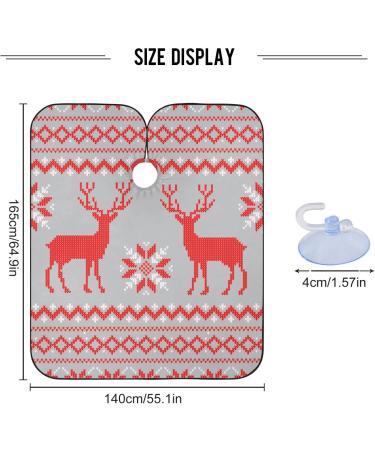 Waterproof Barber Cape - Geometric Reindeer & Cheetah Haircut Bib for Men & Women | Unisex Hair Cutting Cape - Buy Online on GoSupps.com