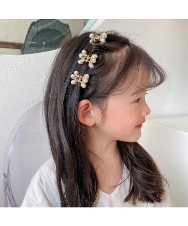Mini Flower Pearl Hair Claw Clips (12 Pieces) - Decorative Hair Accessories for Women and Girls - Buy Online on GoSupps.com