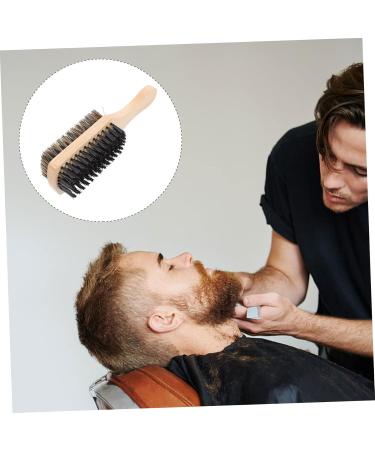 Double-Sided Beard Brush | Healeved Mustache & Hair Cutting Brush | Salon Quality Nylon Shaving Brush (17.5x5x4.4cm) - Perfect for Men s Grooming - Buy Online on GoSupps.com