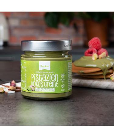 Buy Xucker Pistachio Coconut Cream 200g | Vegan Low Sugar Spread with Xylitol | No Palm Oil - Buy Online on GoSupps.com