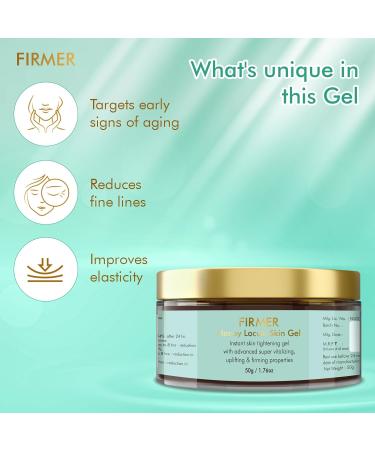 FIRMER Instant Skin Tightening Gel with Honey Locust - Uplifting & Firming for All Skin Types - Reduce Fine Lines & Wrinkles for Men & Women - 50 GM - Buy Online on GoSupps.com