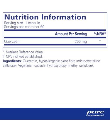 Pure Encapsulations Quercetin 250mg - Natural Plant-Source Supplement - 60 Capsules - Buy Online on GoSupps.com
