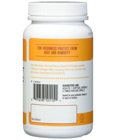 Manitoba Harvest Hemp Oil 1000mg - 120 Softgel Capsules for Wellness - Buy Online on GoSupps.com