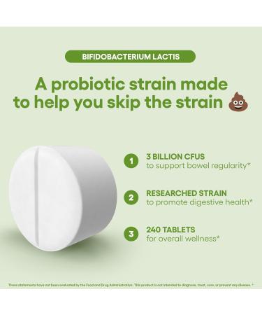 Bifidobacterium Lactis Probiotic Supplement 240 Tablets 3 Billion CFU Probiotics for Men & Women Supports Intestinal Digestive & Gut Health (240 Bifidobacterium Lactis) Bifidobacterium Lactis 1 Count (Pack of 240) - Buy Online on GoSupps.com