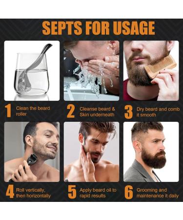 Beard Growth Kit with Derma Roller & Beard Oil Serum for Men | Grooming & Hair Growth | Rapid Grow & Thickening | Type1 - Buy Online on GoSupps.com