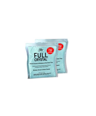 Full Crystal Refill Kit - Two 4 Oz. Crystal Powder Exterior Window Cleaner Packets for Glass and Screens (Cleans Up to 40 Windows) 4 Ounce (Pack of 2)