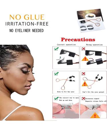 Dual Magnetic False Eyelashes Set - No Glue Needed, Reusable 3D Natural Look Extension Lashes with Applicator (2 Pairs) - Buy Online on GoSupps.com