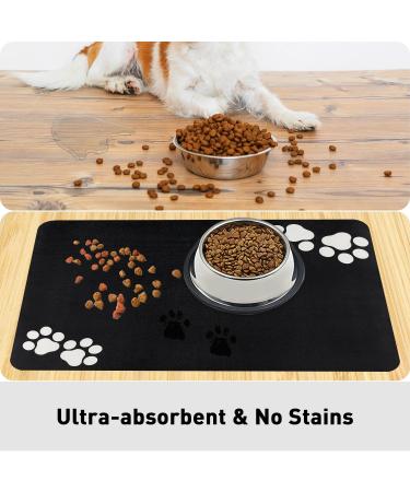 Panipup Dog Slipproof Super Absorbent Mat - 50x30 cm Washable Feeding Pad for Dogs & Cats - Black - Ideal Bowl Underlay | Fressnapf - Buy Online on GoSupps.com