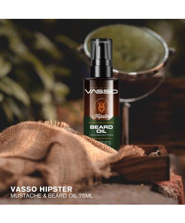VASSO Professional Beard & Moustache Oil 75ml - Premium Grooming for Men | Buy Internationally - Buy Online on GoSupps.com