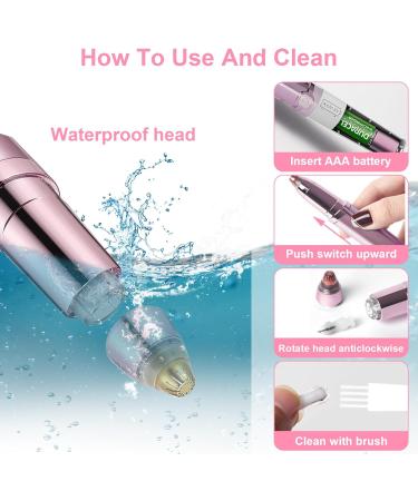 Eyebrow Trimmer Women with Light & Replacement Head BOZILY Painless Battery Eyebrow Epilator Pen for Women Portable Eyebrow Hair Remover Eyebrow Trimmer for Brows Face Cheek Lips Fuzz - Buy Online on GoSupps.com