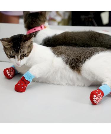 Heiqlay Anti-Slip Socks for Dogs & Cats | Paw Protection with Silicone Gel | 4-Piece Set for Indoor Traction - Buy Online on GoSupps.com