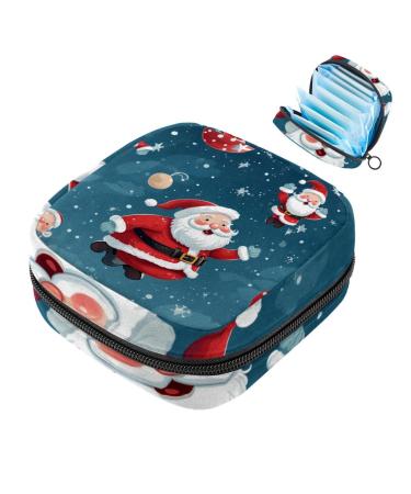 MUOOUM Christmas snowflake pattern women bandage storage bag menstruation pad bag pocket portable menstrual cup pocket with zipper for teenagers girls women color 9 1