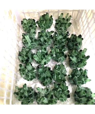 Natural Crystal Rough Beautiful Natural Green Ghost Phantom Quartz Cluster Raw Ores Specimen Home Decor Can be Used for (Size : 300-400g) (Size : 300-400g) - Buy Online on GoSupps.com