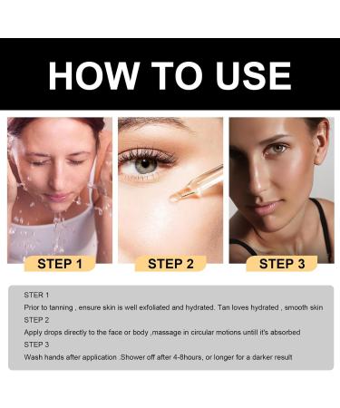 Face Tanning Drops Bronzing Drops - Self Tanning Drops for Face Instant Tan Fake Tan Streak-Free Self Tanning Drops with Aloe Vera & Plant Extracts - Face Tan Drops Liquid Facial Bronzing Solution - Buy Online on GoSupps.com