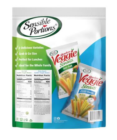 Sensible Portions Garden Veggie Straws Sea Salt & Ranch 0.75 oz Multipack - 10 Count - Buy Online on GoSupps.com