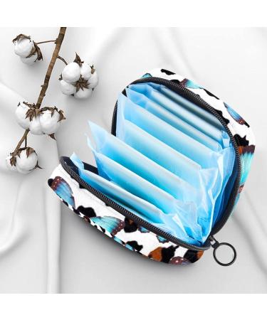 Buy Portable Women's Bandages Storage Bags - Blue Butterfly & Leopard Patterns for Menstruation | International Shipping - Buy Online on GoSupps.com