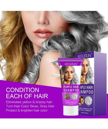 JAWSEU Purple shampoo for blonde hair hair care styling tool blonde toning purple shampoo for bleached and highlighted hair eliminates brassy blonde toner for women and men 100 ml - Buy Online on GoSupps.com
