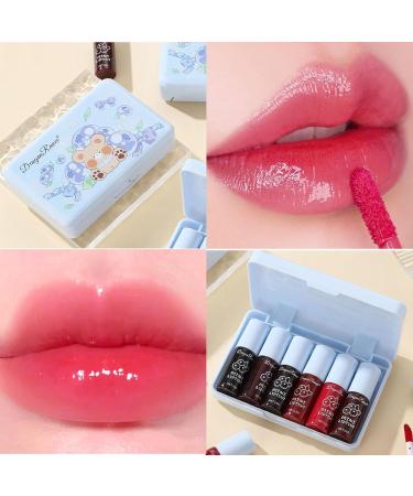 TITIMORE 6 Colors Lip Tint Stain Set Long Lasting Water Lip and Cheek Tint Waterproof Lip Gloss Mini Liquid Lipstick Moisturizing Lip Makeup Non-Stick Cup Lip Stain(Blueberry) - Buy Online on GoSupps.com