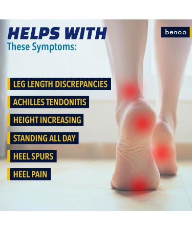 Adjustable Heel Lifts for Men & Women - 3 Layers (1/8" to 3/8") | Height Discrepancy & Achilles Tendonitis | Comfortable Shoe Inserts - Buy Online on GoSupps.com
