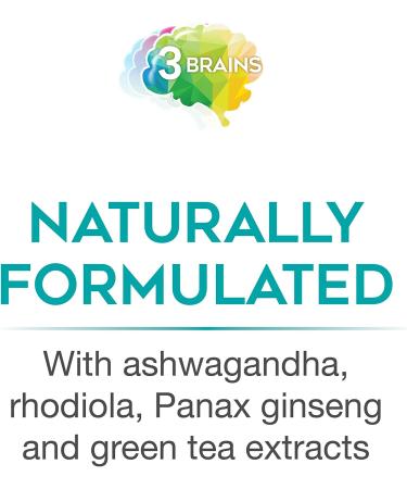 Natural Factors 3 Brains Serene Mind - 120 Vegetarian Capsules for Calming Support - Buy Online on GoSupps.com