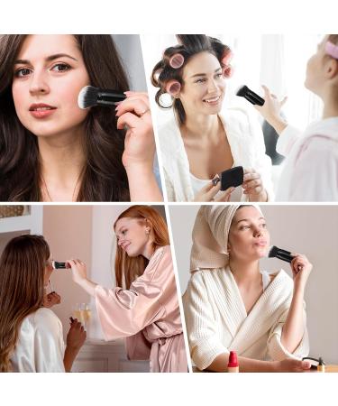 Premium Retractable Kabuki Face Brush Portable Synthetic Makeup Brush for Foundation Powder & Blush Ideal Travel Beauty Tool (White - Buy Online on GoSupps.com