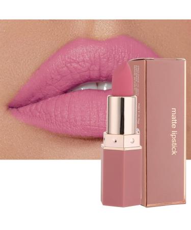 EONFAVE Matte Lipstick Highly Pigmented Moisturizing Long Lasting Smooth Texture Fine Matte Pink Satin Finish Lip Balm (1 02 Pink)