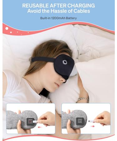 ONLYCARE Heated Eye Mask - Cordless Electric Warm Eye Compress for Dry Eyes USB Heating Pad for MGD Blepharitis & Sinus Relief Hot Therapy Sleep Mask in Real Silk - 1 Count - Buy Online on GoSupps.com