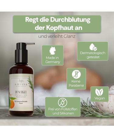 Anissa natural cosmetics Anissa Naturkosmetik Shower gel for women 100 ml gentle cleansing and care for sensitive skin natural ingredients for moisture and regeneration fresh scent - Buy Online on GoSupps.com