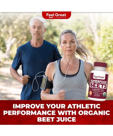 Organic Beet Root Tablets by Feel Great Vitamin Co. | Nitric Oxide Supplement | Supports Healthy Circulation & Natural Energy - Buy Online on GoSupps.com