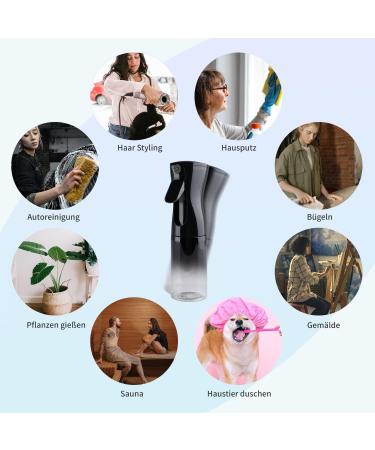 Tanshine 160ml Color Gradient Black Spray Bottle for Plants Cleaning & Disinfectant - Fine Fog Hair & Water Spray Bottle - Buy Online on GoSupps.com