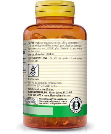 MASON NATURAL Vitamin D3 1000 IU (25 mcg) from Fish Liver Oil to Support Normal Bone & Muscle Function 60-Day Supply 60 Softgels (Pack of 1) 60 Count (Pack of 1) 1000 IU - Buy Online on GoSupps.com