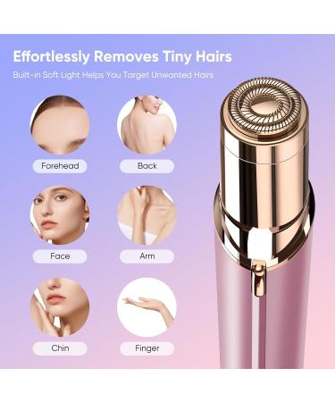 Facial Hair Removal for Women Painless Rose Gold Shaver USB Rechargeable As Seen on TV Includes 2 Replacement Heads - Buy Online on GoSupps.com