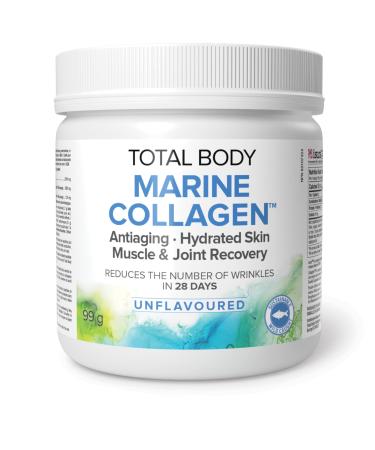 Natural Factors Total Body Marine Collagen Unflavoured 99g Powder Helps reduce the number of wrinkles in 28 days