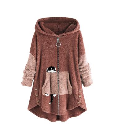 Coat plush jacket hoodie jacket oversize winter coat women winter jacket jacket jacket on both sides transition jacket lightweight quilted warm bomber jacket fleece buffer coat with hood with hooded plush jacket 3xl pink