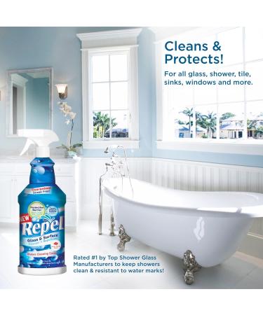 UNELKO Clean-X REPEL Glass & Surface Cleaner 32 fl. oz. (Pack of 3) - Repels Water Spots & Dirt on Glass, Mirror, Tile & Multi Surfaces - Buy Online on GoSupps.com