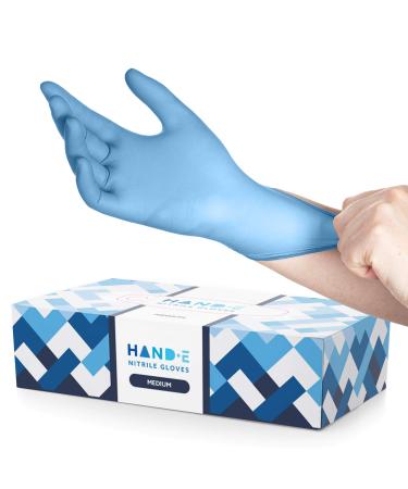 Blue Disposable Nitrile Gloves -Powder Free, Latex Free Medical Exam Gloves - Food Prep and Cleaning Gloves Medium (Pack of 100) Medium