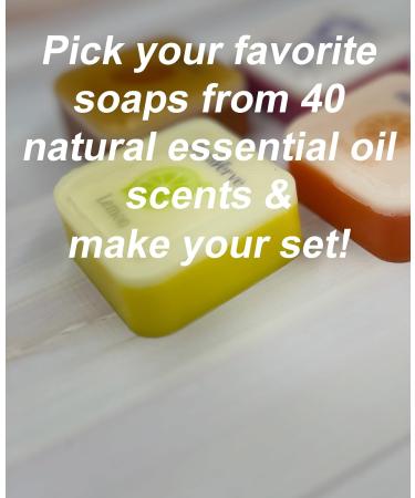 FLORAVERVE Customizable Aromatherapy Soap Set - Choose 6 of 40 All-Natural Essential Oil Scents | International Shipping Available - Buy Online on GoSupps.com