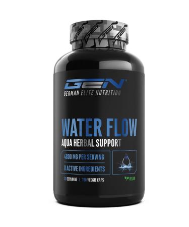 GEN GERMAN ELITE NUTRITION Water Flow Complex - 180 capsules - With nettle dandelion green tea artichoke and cranberry - Tablet-free plant-based formula