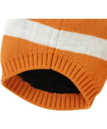 Round Neck Dog Sweater for Small Dogs | Cute & Warm Soft Pet Clothes - Orange S (82W928) - Buy Online on GoSupps.com