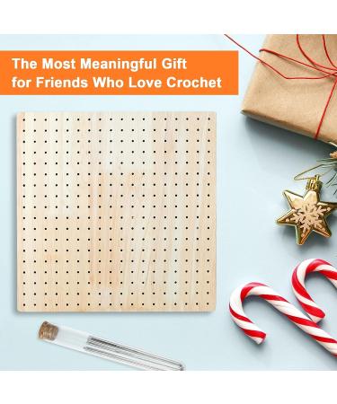 9.25 Rubber Wooden Crochet Blocking Board with 20 Steel Pins - Ideal for Knitting, Crochet, and Granny Squares Projects - Buy Online on GoSupps.com
