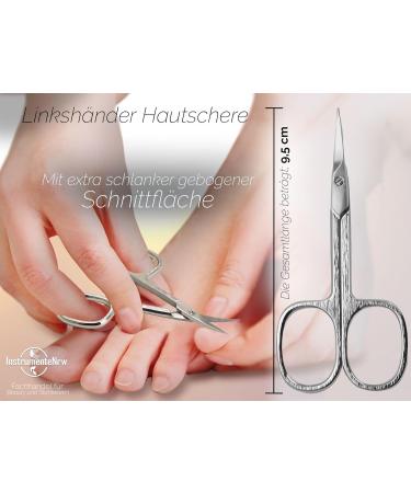 Left-Handed Nail Shapers Skin Scissors | Solingen Germany | Professional Cuticle Shears with Curved Cut Surface & Storage Case - Buy Online on GoSupps.com