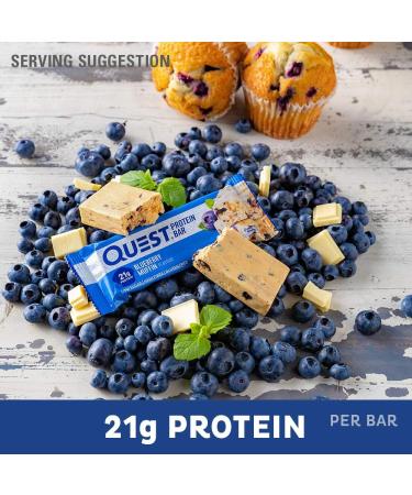 Buy Quest Nutrition Bars - White Chocolate Blueberry Muffin (60g) - High Protein Low Sugar International Shipping - Buy Online on GoSupps.com