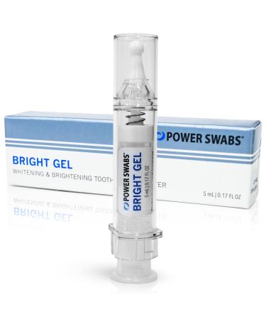 Power Swabs Bright Gel | Gentle Teeth Whitening Gel | Easy Treatment for Whiter Teeth | Dentist Formulated Teeth Whitener and Stain Remover | Professional Teeth Whitening and Brightening Gel