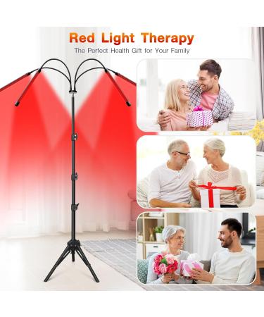Mojimdo Red Light Therapy Lamp 660nm&850nm Infrared Light with Flexible Gooseneck Arm and Height-Adjustable Stand for Targeted Use on Face Body Knee Back - Ideal for Home Use - Buy Online on GoSupps.com