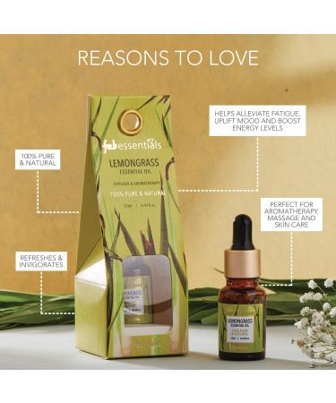 Lemongrass Essential Oil 12ml | 100% Pure & Natural | Stress Relief & Home Fragrance | Invigorating Aromatherapy Oil for Humidifiers - Buy Online on GoSupps.com