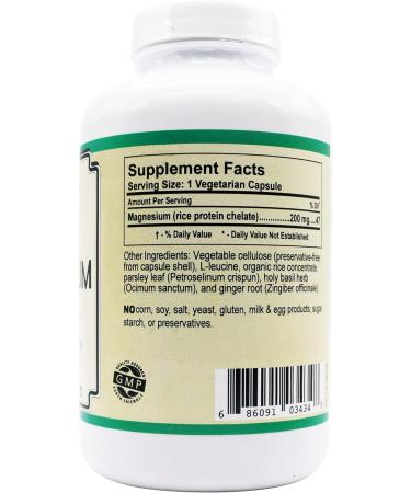 200mg Magnesium Enhanced Rice Protein Chelate Vcaps - 250 Count (New Formula) - Buy Online on GoSupps.com